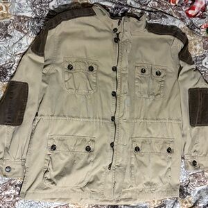 Men's Tan Jacket with Brown Accents